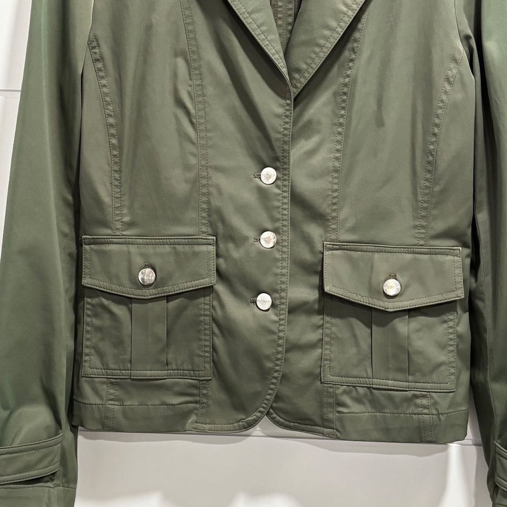 Renuar Collection ladies green jacket button closure cotton nylon blend size 12 - Picture 4 of 16